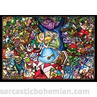 500 piece jigsaw puzzle stained art Alice in Wonderland story stained glass tightly series small pieces 25x36cm  B01HEJ3V9G